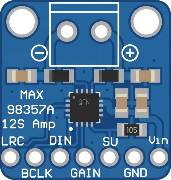 3W amplifier MAX98357A I2S DAC