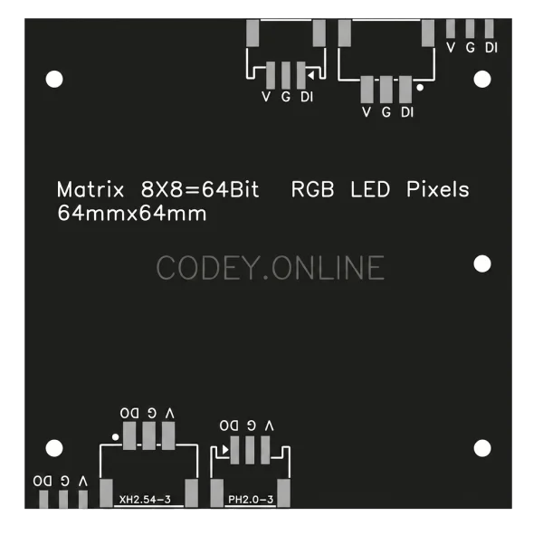 8x8 RGB 64 LED Matrix 5V WS2812b