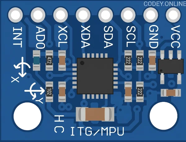 Accelerometer and Gyroscope I2C MPU-6050