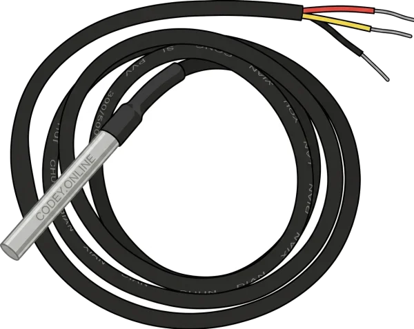 DS18B20 waterdichte probe temperatuursensor 1 m cable