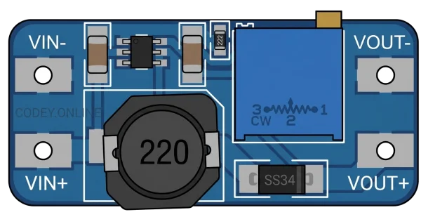 MT3608 2A Max DC-DC Step Up Power Module Booster Power Module