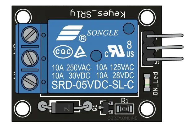 Relais Module 5v High load capacity: AC250V 10A / DC30V 10A Relay control: 5V1-channel relay board
